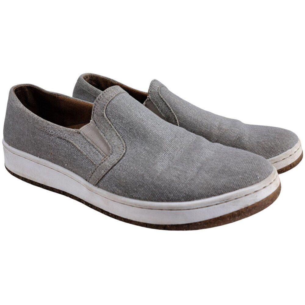Aetrex Cameron Slip On Casual Gray Sneakers Size 40 US 9-9.5 Silver Metallic